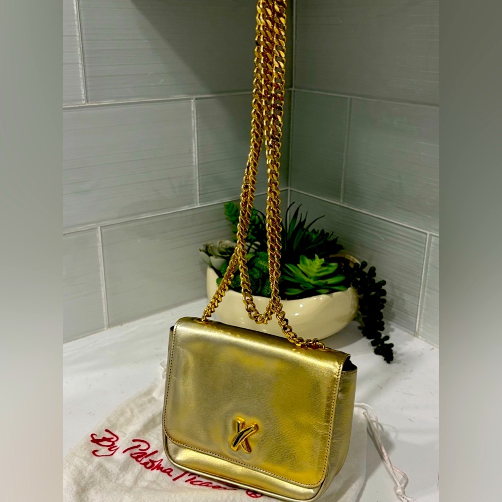 Paloma Picasso Iconic Vintage Gold Crossbody Bag